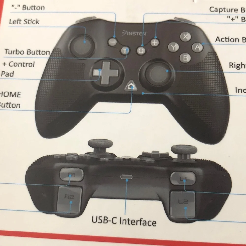 Wireless Controller for Nintendo Switch & PC - Black